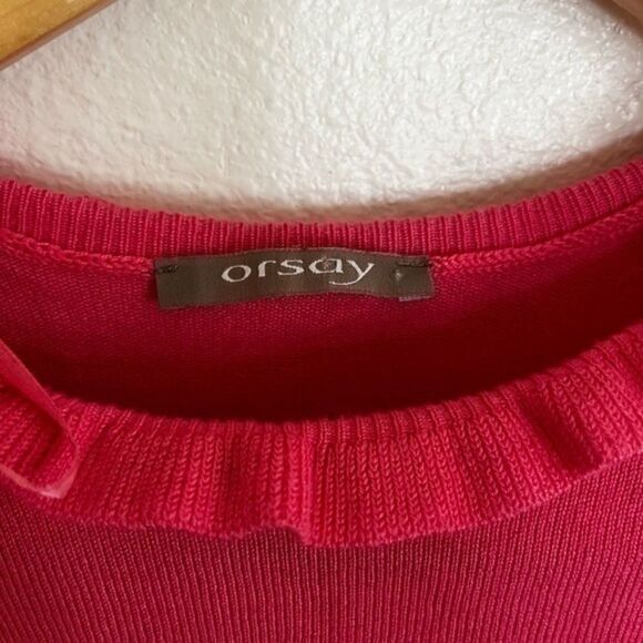 ‎Orsay Pink 3/4 Sleeve Sweater Size Small - Picture 2 of 4